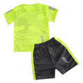 Kids Boys Quickly Dry Breathable Sports Sets Short Sleeve T-shirt with Shorts Football Basketball Training Running Sportswear