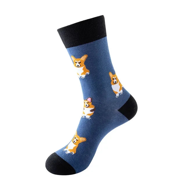 NEW Crew Fashion Funny Women Socks Border Collie Schnauzer Lab Scottie Beagle Boxer Pug Bulldog Sheltie Golden Doodle Retriever