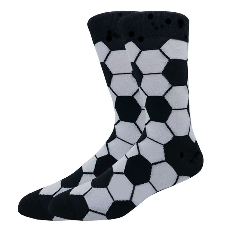 Men's Combed Cotton Fashion Hip Hop Man Woman Socks Harajuku Skateboard oil painting with print Happy Socks Funny Gift
