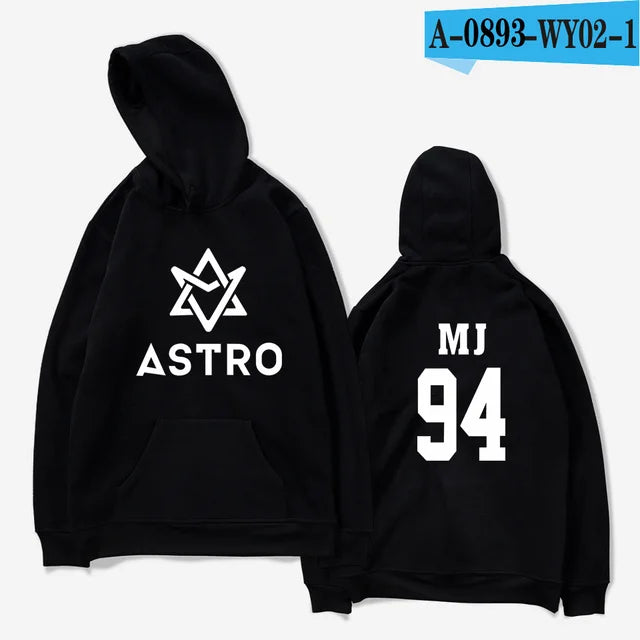 Kpop ASTRO STAR Group Printed Hoodies Moletom Harajuku Sweatshirt Casual Zipper Hoodie Streetwear Jacket Men/Women Clothing