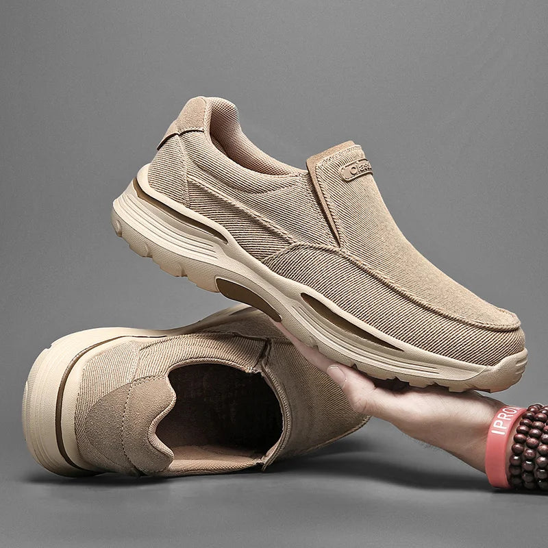 Men's Casual Shoes Canvas Breathable Loafers Men 2025 New Male Comfortable Outdoor Walking Shoes Classic Loafers Men Sneakers