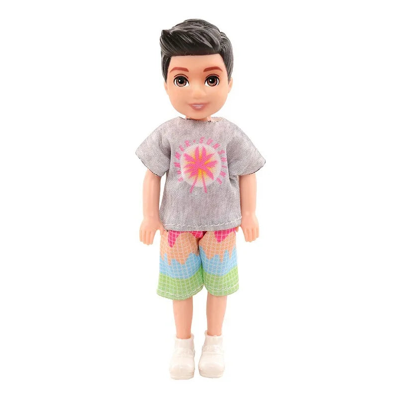 Fashion Wear Kids Toys Doll Clothes Mini Dress Dad Mom Baby Family Outfit Accessories For Dolls DIY Birthday Gift