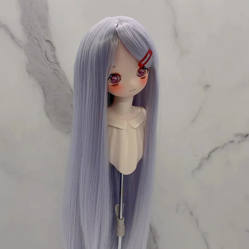 New 1/3 & 1/4 & 1/6 Bjd Doll's Wig with Bangs Long Straight Wig Girls Diy Makeup Accessories