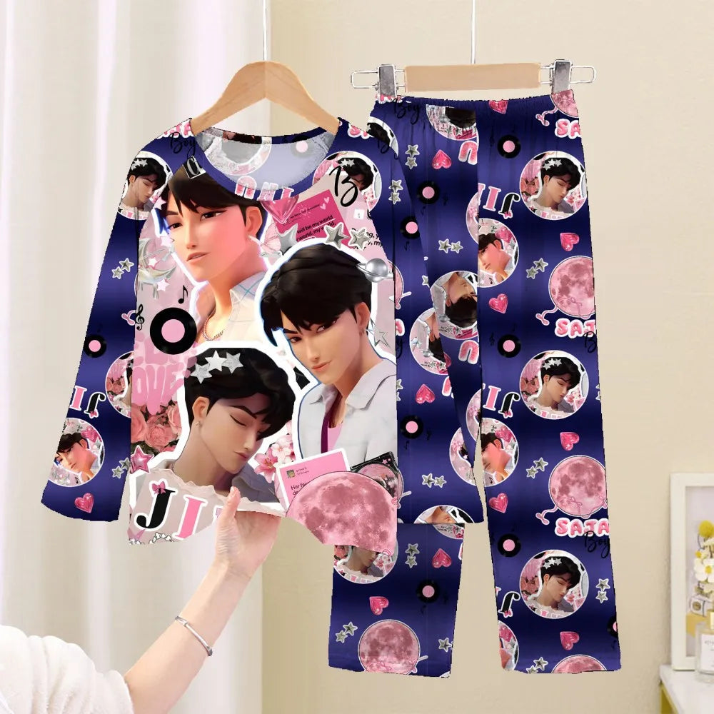 Full Sleeve Girls Pajamas Sets Pyjamas Kids 2Pcs Homewear Children's Sleepwear for Boys Baby Pajamas Teens Cosplay Nightwear