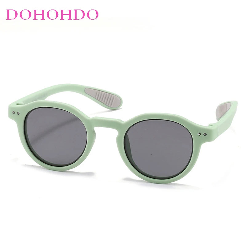 3-12 Years Kids Sunglasses Fashion Children Polarized Sun Glasses Boys Girls Glasses Silicone Safety Baby Shades UV400 Eyewear