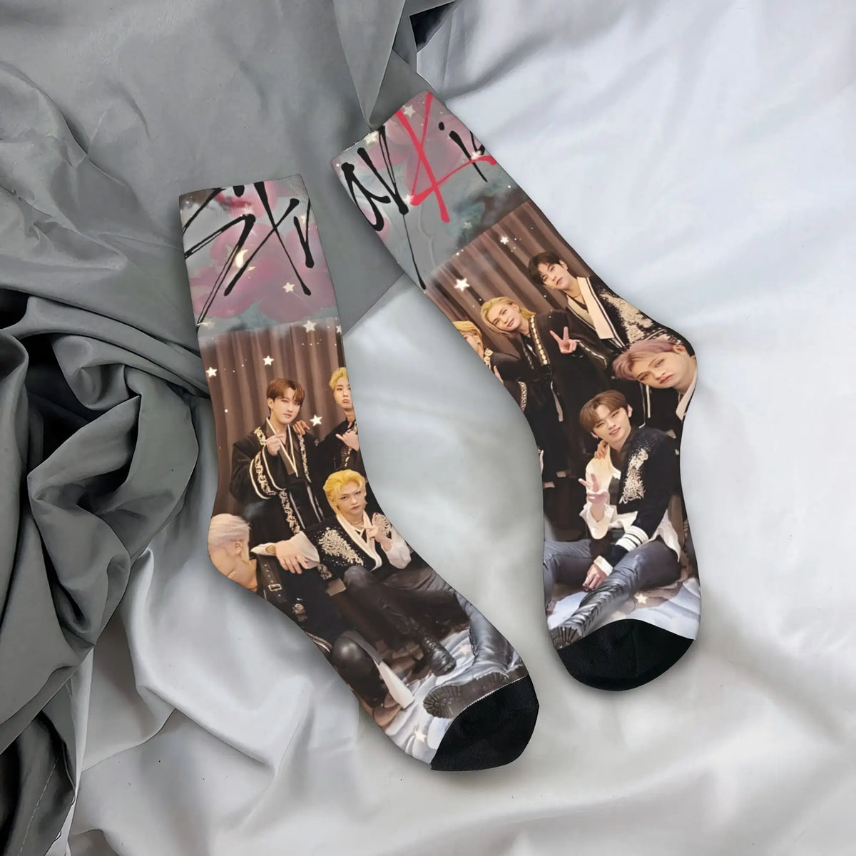 Stockings for Kids  Design Gothic Socks Autumn Socks KPOP S-Strays Band Hyunjin  Felix Bang Chan Men Outdoor Quality Socks