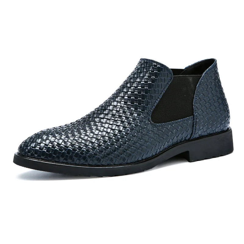 Black Men's Boots Luxury High Quality Chelsea Boots Male Leather High Top Casual Shoes designer Classic Business Men Ankle Boots