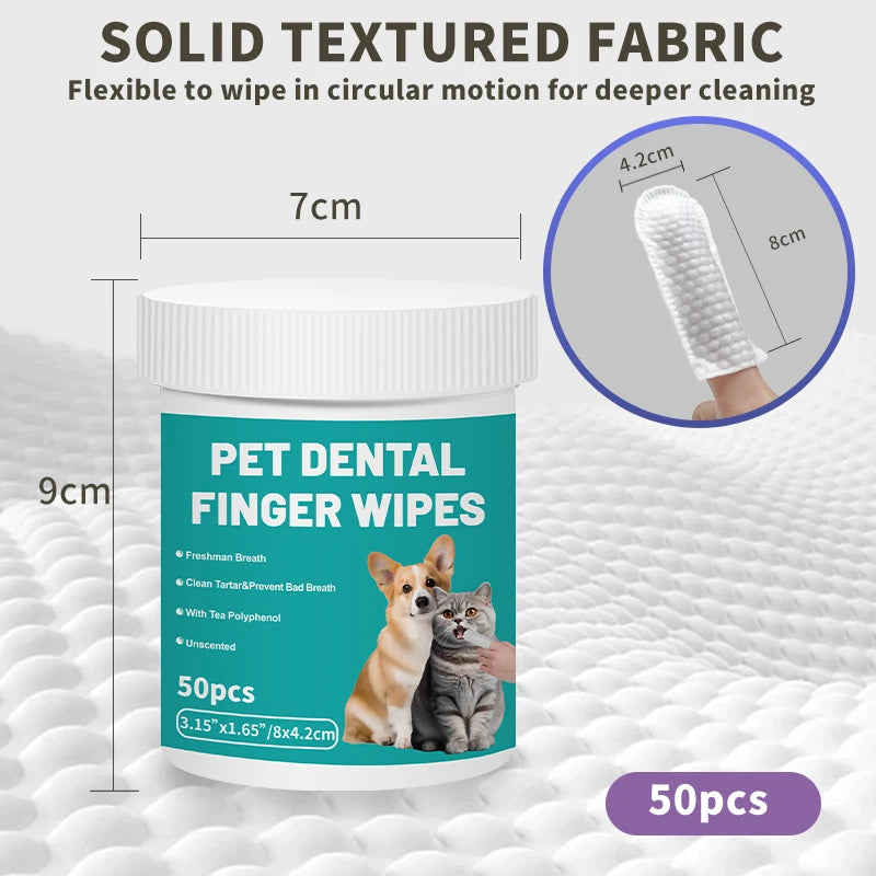 Pet Cleaning Products Disposable Finger Pet Cleaning Gloves Toothbrush Cats Dogs Teeth Gentle Cleaning Oral Daily Use