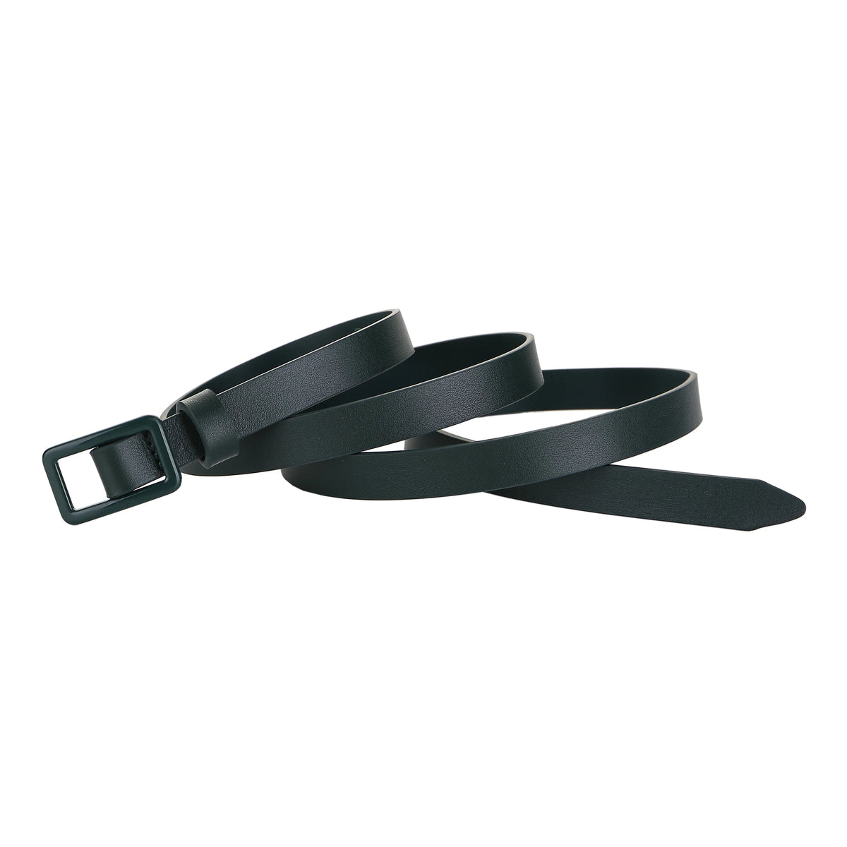 Fashion Belts for Women Metal Buckle Waist Belt Knotted Thin Belts for Jeans Dress Leather Belt Adjust Skinny Waistband