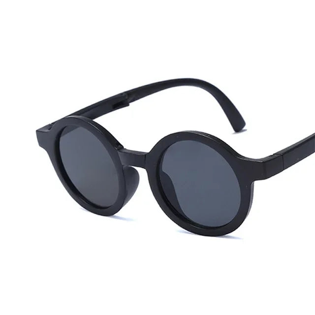 Foldable Kids Sunglasses Girls Boy Children Sun Glasses Round Street Beat Eyeglasses Cute Baby Eyewears UV400 Oculos De Sol