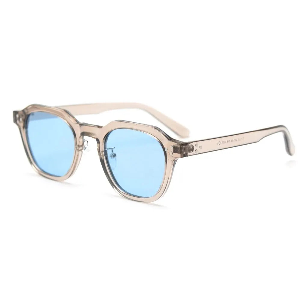 Polarized Sun Glasses for Women Mens TR90 Square Polygon Vintage Sunglasses with Thick Frame Luxury Brand Design Retro Eyewear