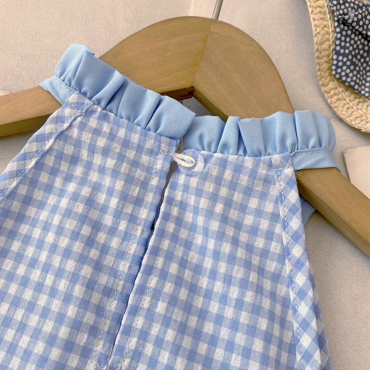 Kids Dresses for Girls Summer Casual Checkered Bow Halter Neck Dress Children's Clothes Girl Clothes