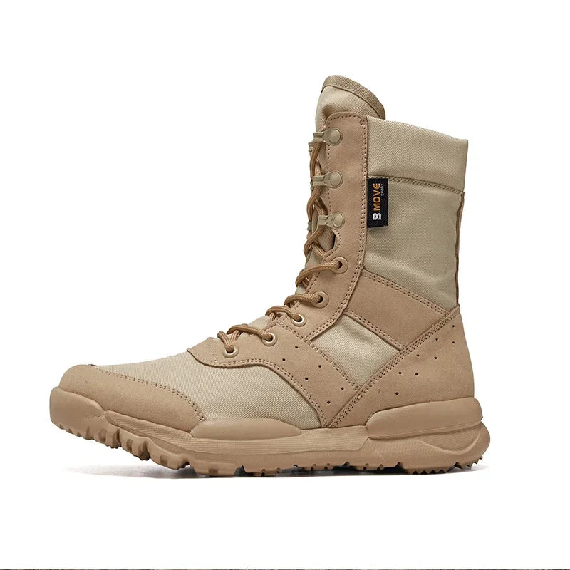Men's Work Shoes Summer Light Men Ankle Boots Classic Waterproof Lace Up Woman Autumn Fashion Mesh Motorcycle Boots 2025