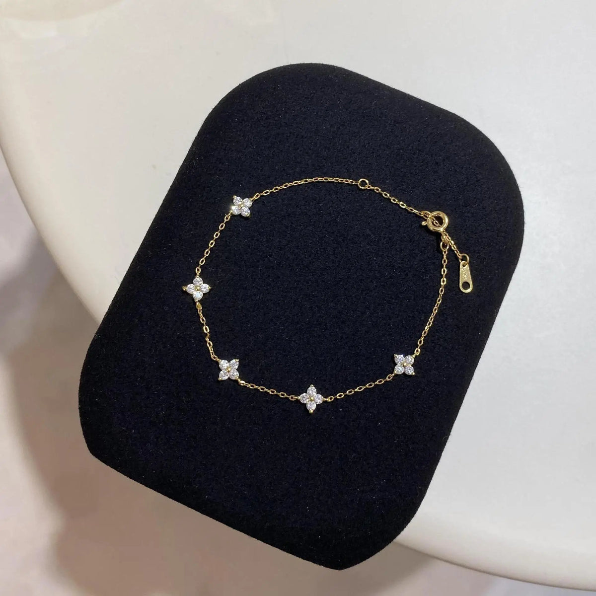 925 Sterling Silver Shiny Zircon Flower Bracelets For Women Charm Temperament Chain Bracelet Party Wedding Jewelry Holiday Gifts
