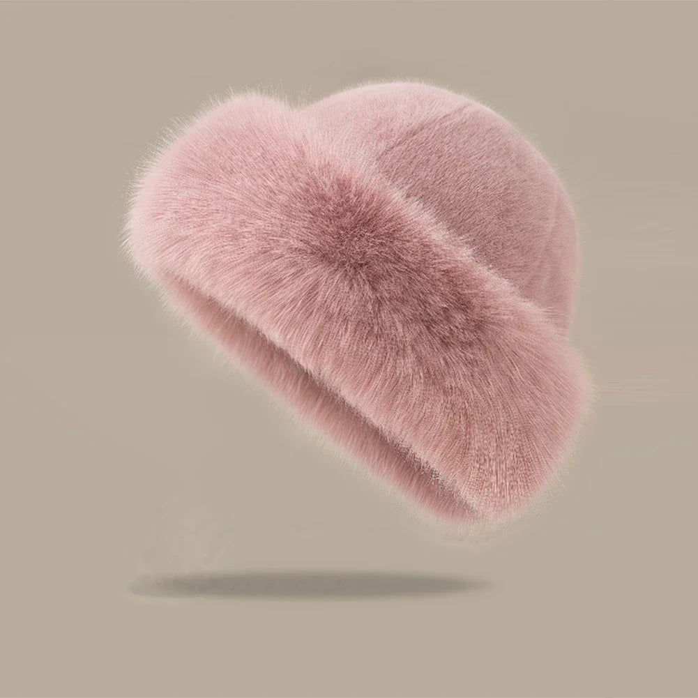 Furry Hats For Women, Autumn/Winter Korean Style Warm Hats, Solid Color Flattering Mongolian Hats Thickened Winter Outfits