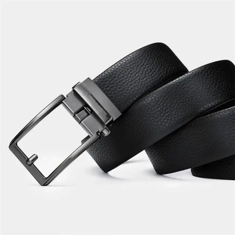Men's Women's 3.5cm Click Belt With High Quality Alloy Automatic Buckle Unisex Classic Business Belts For Jeans Waist Strap