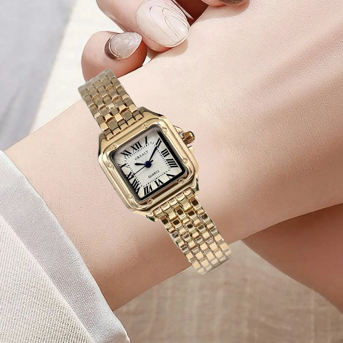 2026 Fashion Women Watch Calendar Stainless Steel Luxury Ladies Quartz Watches Business Female Clock (Without Box）