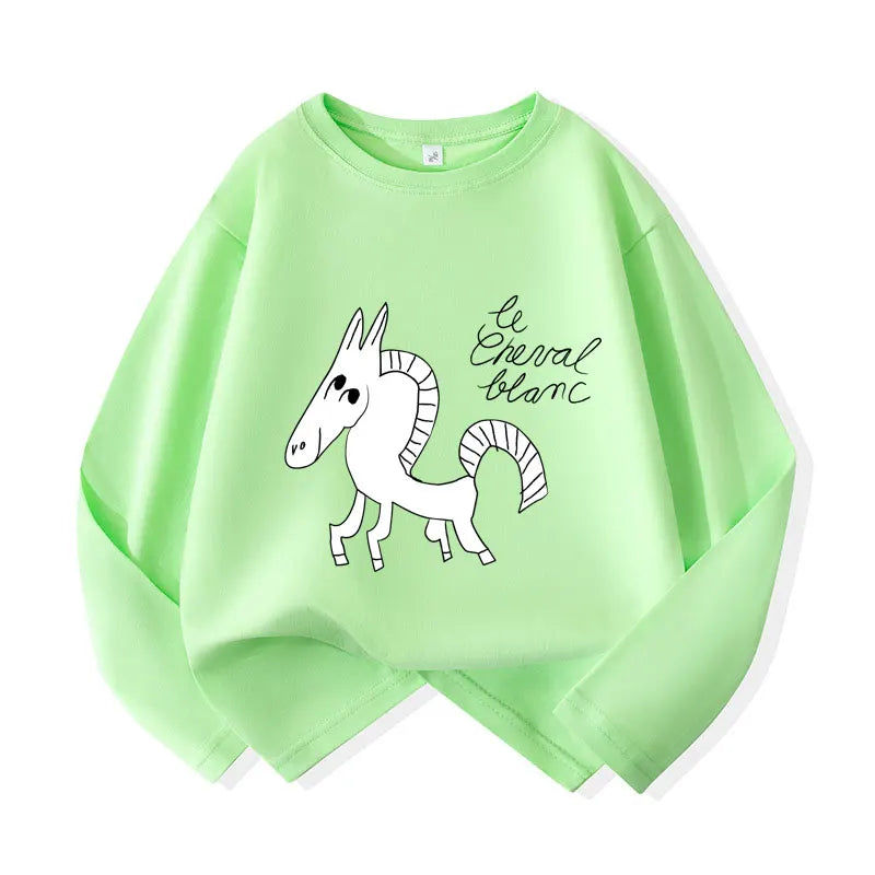 kids shirts 2025 new autumn full sleeve baby girls tops boys tees cotton children clothing cartoon kids t-shirts
