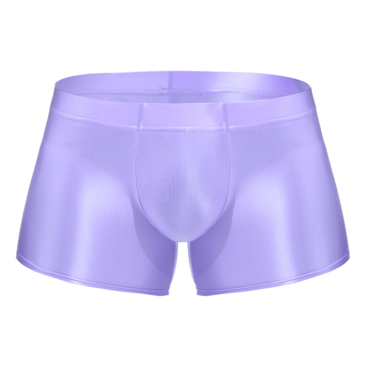 Swimwear for Men Low Rise Glossy Trunks Solid Color Boxers Shorts Homme Bathing Bottom Underpants Male Swimming Briefs Underwear