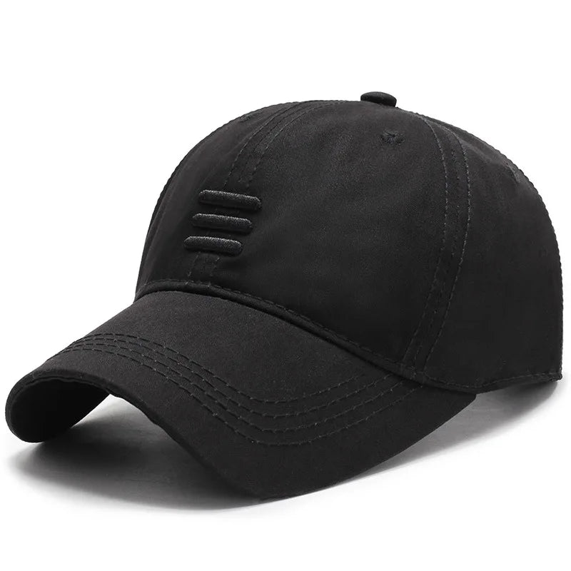 Hat Men's Baseball Cap European and American Fashion Spring and Autumn Sun Hat Simple Black Summer Casual Cap Men's Sports  Hat