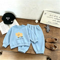 Kids New Design Hoodies Loose Pants 2Piece Set Cartoon Printed Pullovers Solid Color Pants Infant 2027 Sprong Autumn Costume