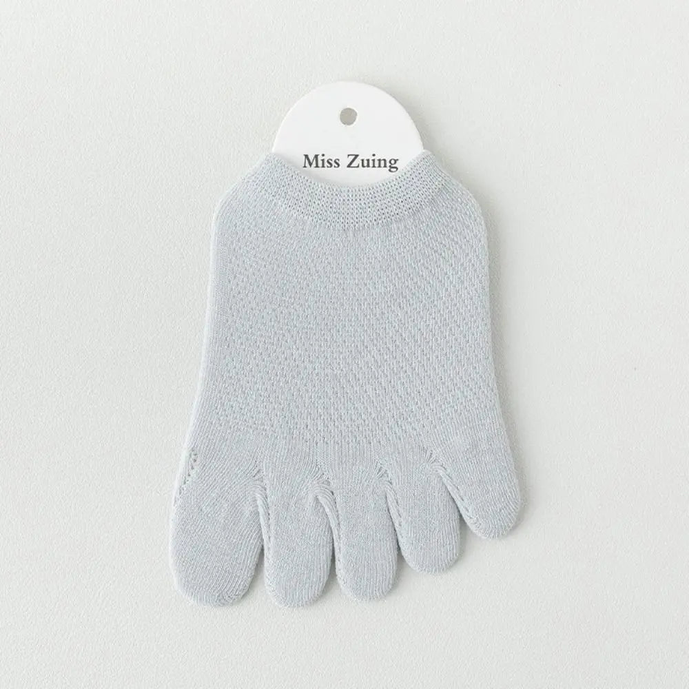 Anti-slip Five Finger Socks Kids Cotton Mesh Breathable Children Accessories Sport Split Toe Hosiery