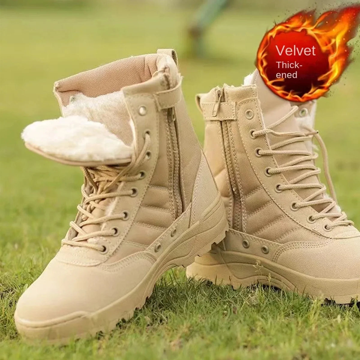 High-Performance Tactical Boots for Men Black Waterproof Outdoor Hiking Boots Anti-Slip Military Boots
