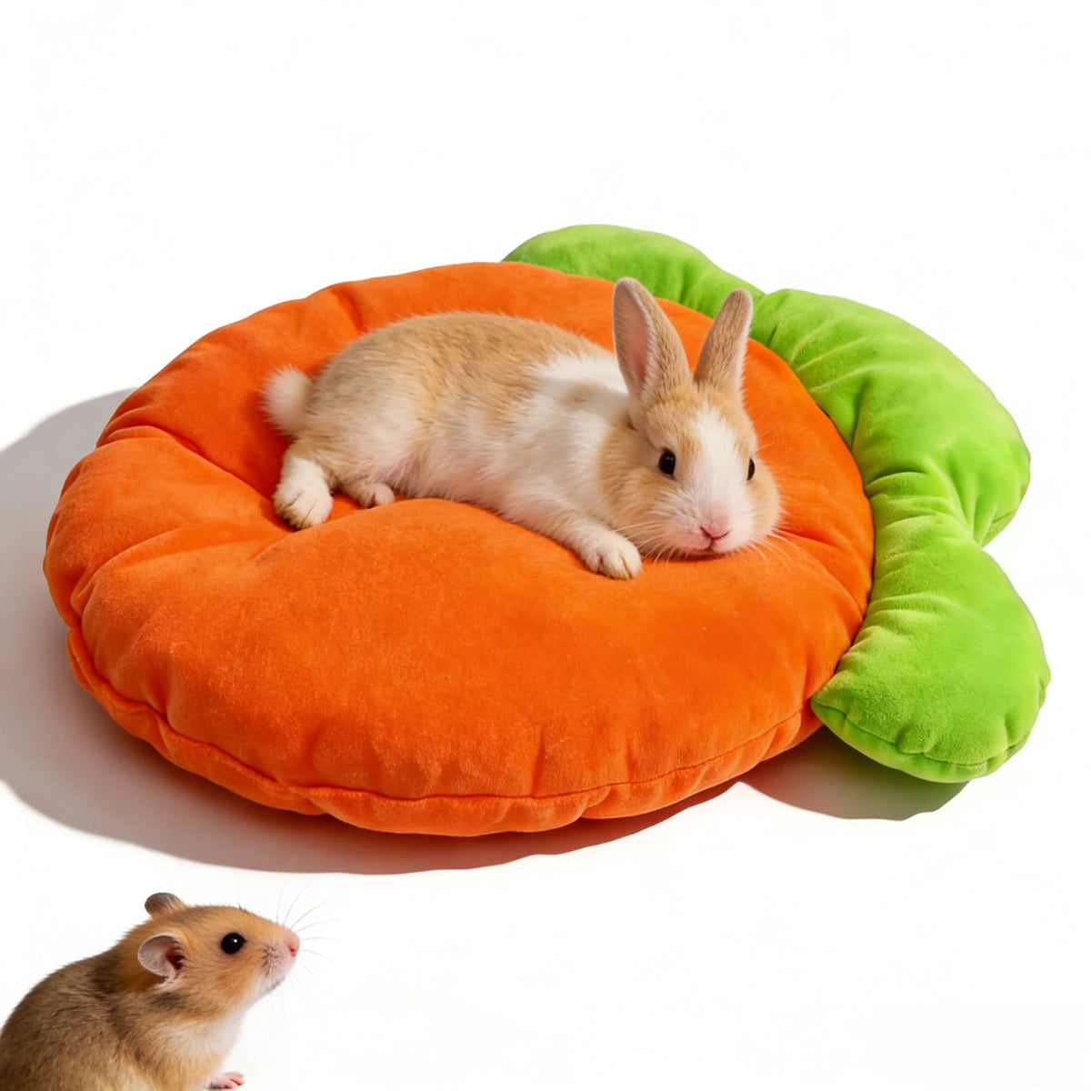 Carrot-shaped Small Bed – Guinea Pig Sofa/Cage Mat, Warm and Comfortable Bedding,Suitable for Rabbits,Guinea Pigs,and Other Pets