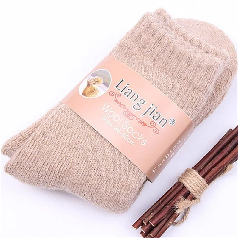 Super Warm Funny Happy Male Men Thicker Solid Socks Merino Wool Rabbit Socks Snow Winter Socks calceta hombre skarpety meskie