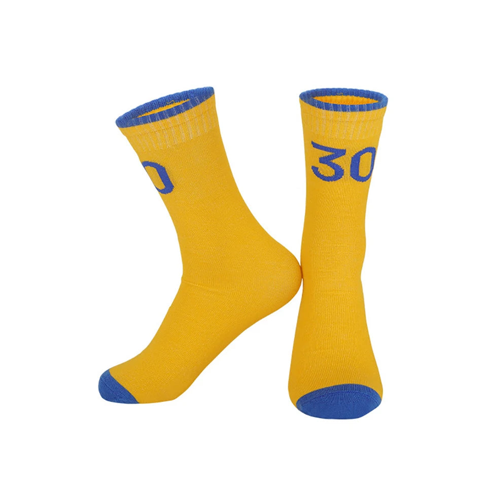 Loogdeel Kids Basketball Socks Breathable Thin Pure Color Sport Socks Thickened Anti-Collision Sports Socks Digital Design
