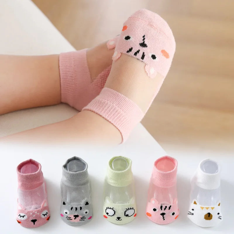 Kids Socks 5 Pairs/Lot Spring Summer Cotton Girls Socks Cute Flowers Pattern for Children Baby Little Girl Clothing Accessories