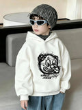 Boys Graffiti Joker Print Hoodie Autumn Kids Loose Hooded Sweatshirt Children Casual Long Sleeve Pullover Tops