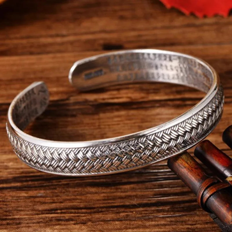 925 Sterling Silver Bracelet For Women men Fashion Wedding Party Cute Lady Handmade weaving Jewelry adjustable retro