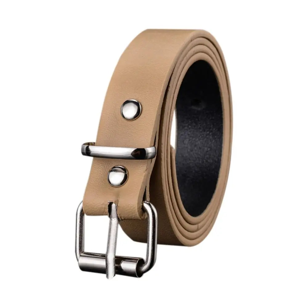 Children PU Leather Belts Boys Girls Kid Waist Strap Waistband Metal Buckle For Jeans Pants Trousers Dress Adjustable Belt