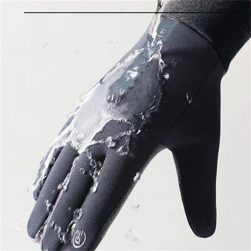 New Winter Gloves Men Women Touch Cold Waterproof Motorcycle Cycle Gloves Male Outdoor Sports Plus Velvet Warm Running Ski Glove