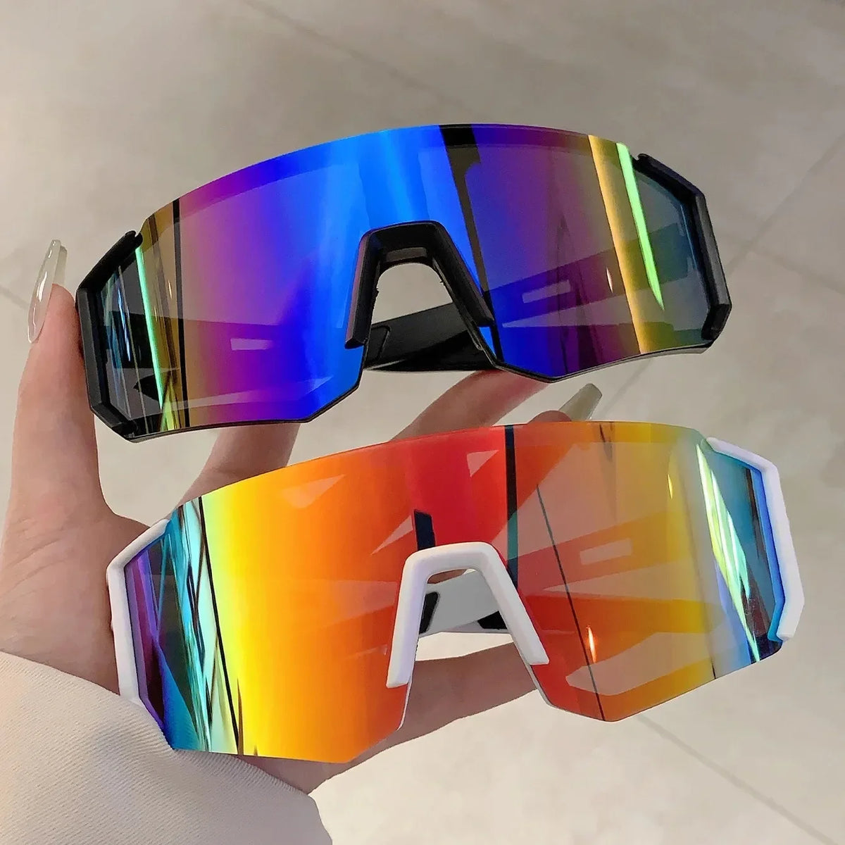 Outdoor Sports Sunglasses for Men Lightweight Oversized Male Shades Cycling Driving Fishing Fashion Mirror Sun Glasses Women