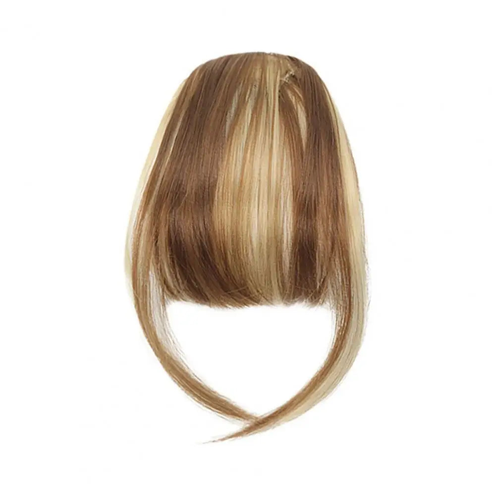 Women Clip-in Bangs Natural Wispy Forehead Hair Extensions Faux French Bangs Girls Straight Air Bangs Fringe Wig Hairpieces