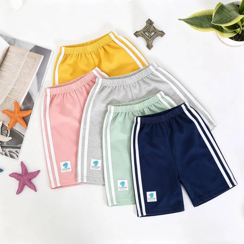Kids Boys Sports Shorts 2-10Y Elastic Waist Summer Short Pants Casual Shorts 6 Colors Summer Running Short Pants for Boys