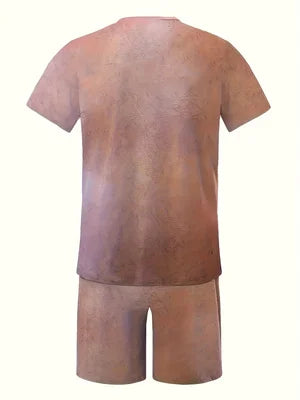 Men's casual home wear set, fashionable and funny pajamas gift