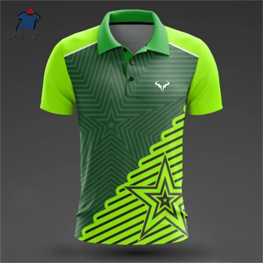 Summer polo shirts, golf shirts, buttoned breathable, quick-drying, sweat-absorbing short-sleeved men's clothing, summer sports