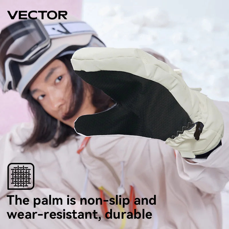 VECTOR Men's and Women's Detachable Cotton Protective Gloves Are Windproof Splash Proof Anti Slip Warm and Wear-resistant