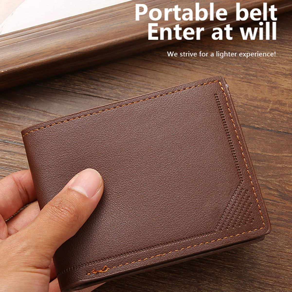 Men's Slim Wallet Short Horizontal Design Multiple Card Slots Large Capacity Soft Leather Business Money Clip