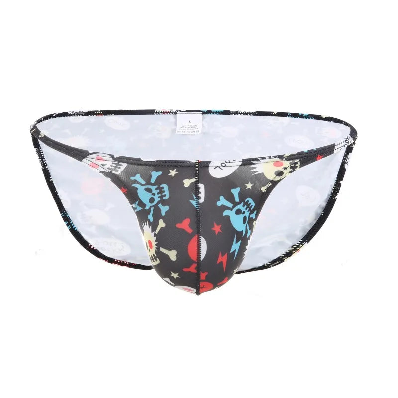 Men Swimwear Maillot De Bain Swim Briefs Bikini Sexy Man Swiming Trunks Swimsuit Surf Beachwear Cool Funny Skull Print