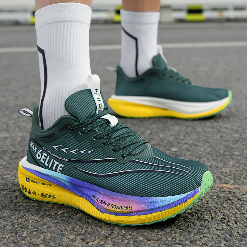 Men  Running Shoes Nonskid Carbon Board Speciality Marathon Lightweight Women's Comfortable Athletic Sports Breathable Sneakers