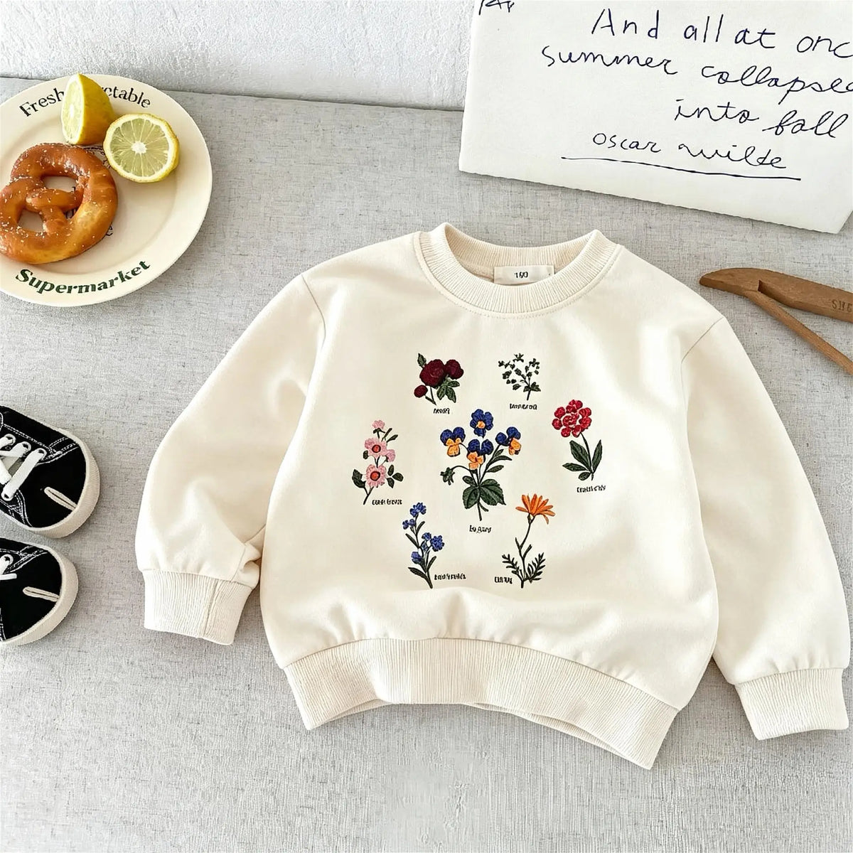 6m-6y Kids Clothes Autumn Long Sleeve Tops Sweatshirts Korean Style Fashion Simple Versatile Children's Hoodies Crewneck Loose