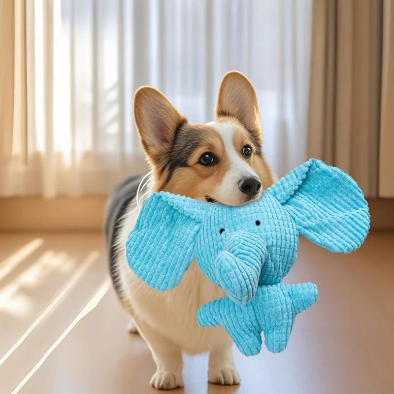 Cute Plush Dog Toys Pet Squeak Toy for Puppy Sound Elephant Puupy Chew Toy for Small Middle Large Dogs Teeth Cleaning Toy