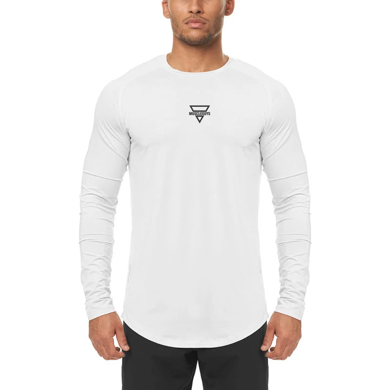 Men's Sports Loose-fitting Clothes in Stock for Basketball Training, Long-sleeved Running and Breathable Fitness Clothes