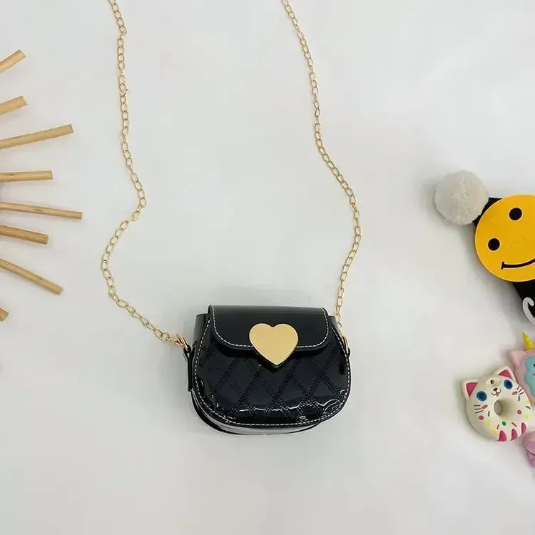 Cute Little Girls Mini Shoulder Bag for Kids Fashion Coin Purse Small Handbags Lovely Patent Leather Children's Messenger Bags
