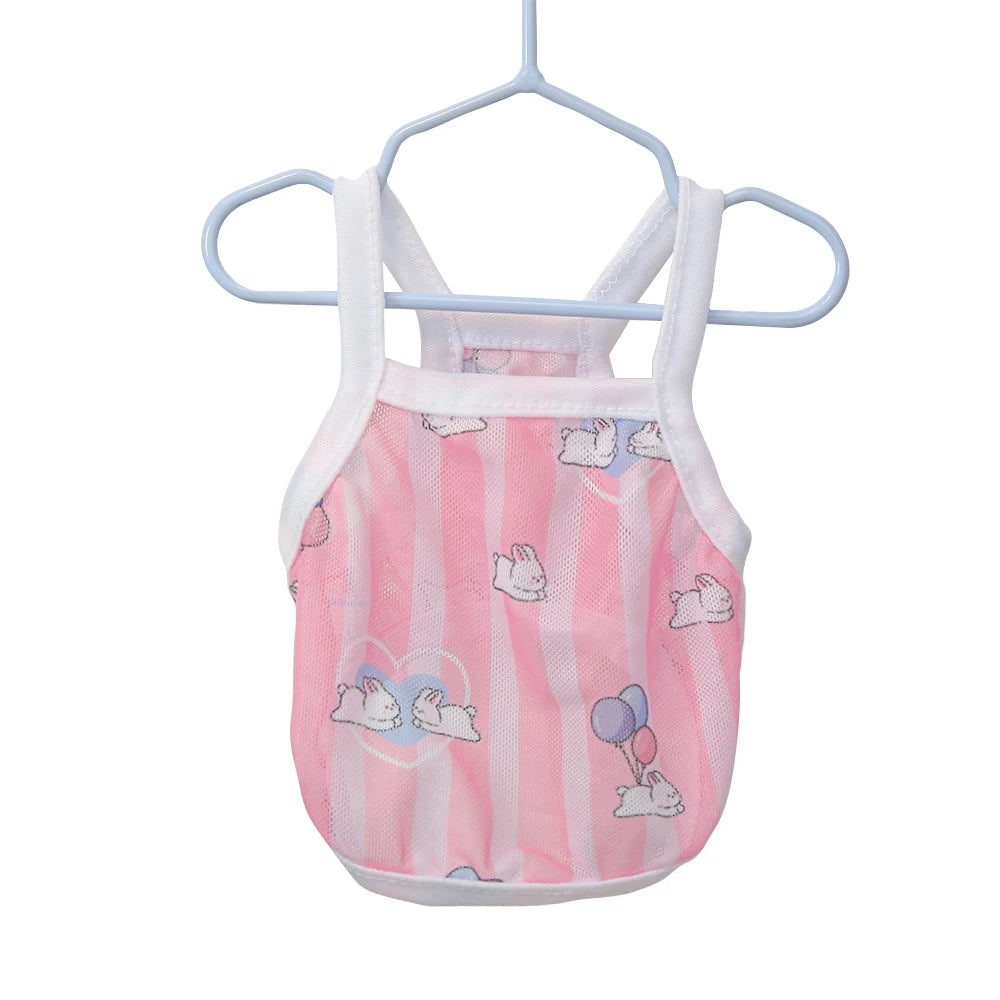 Pet clothing is fresh cute fashionable summer thin cat and dog clothing breathable mesh suspender and stylish vest