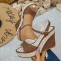 Women Sandals 2025 New Fashion Wedges Shoes Women Summer Platform High Heel Female Buckle Sandals Sexy Bohemia Style Women Shoes